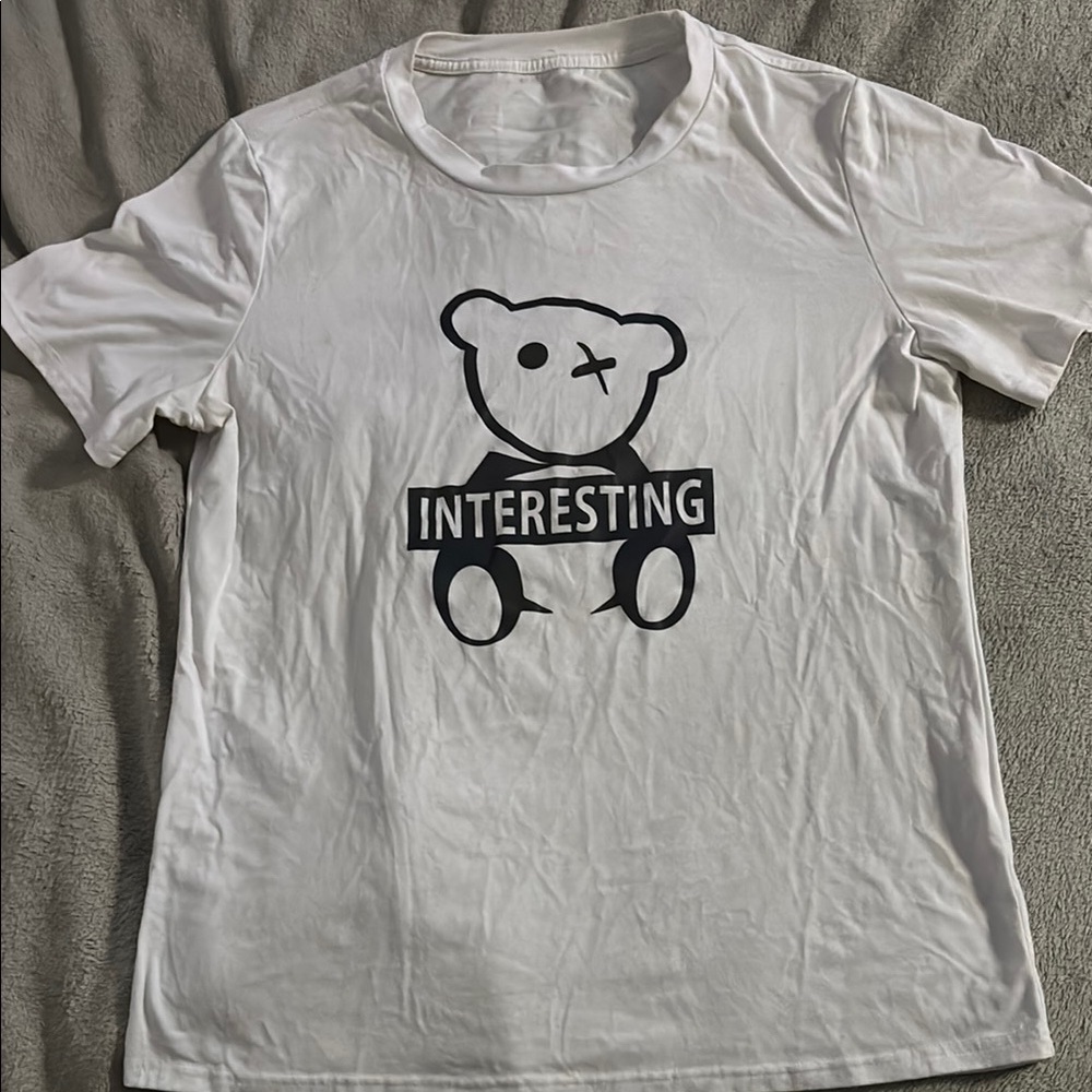 Interesting White Graphic Tee